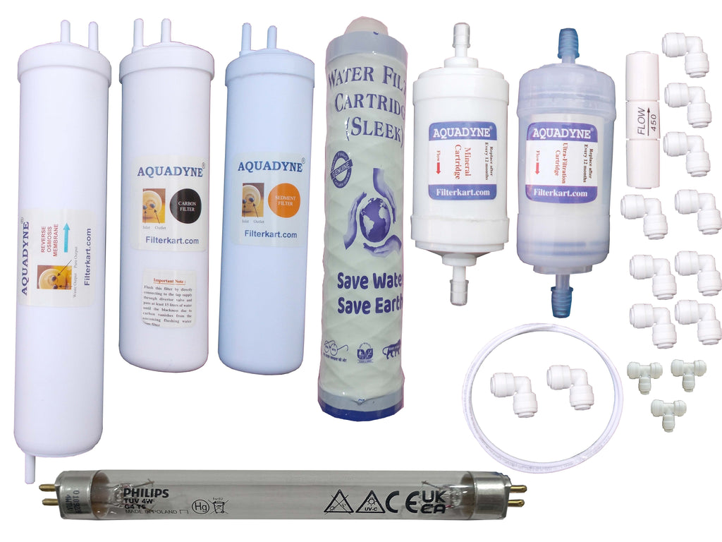 Aquadyne's RO Service Kit for Livpure Envy Plus RO UV UF TDS with Installation guide and Youtube video installation support, 1- Piece, White