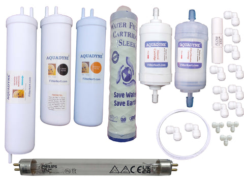Aquadyne's RO Service Kit for Livpure Envy Plus RO UV UF TDS with Installation guide and Youtube video installation support, 1- Piece, White