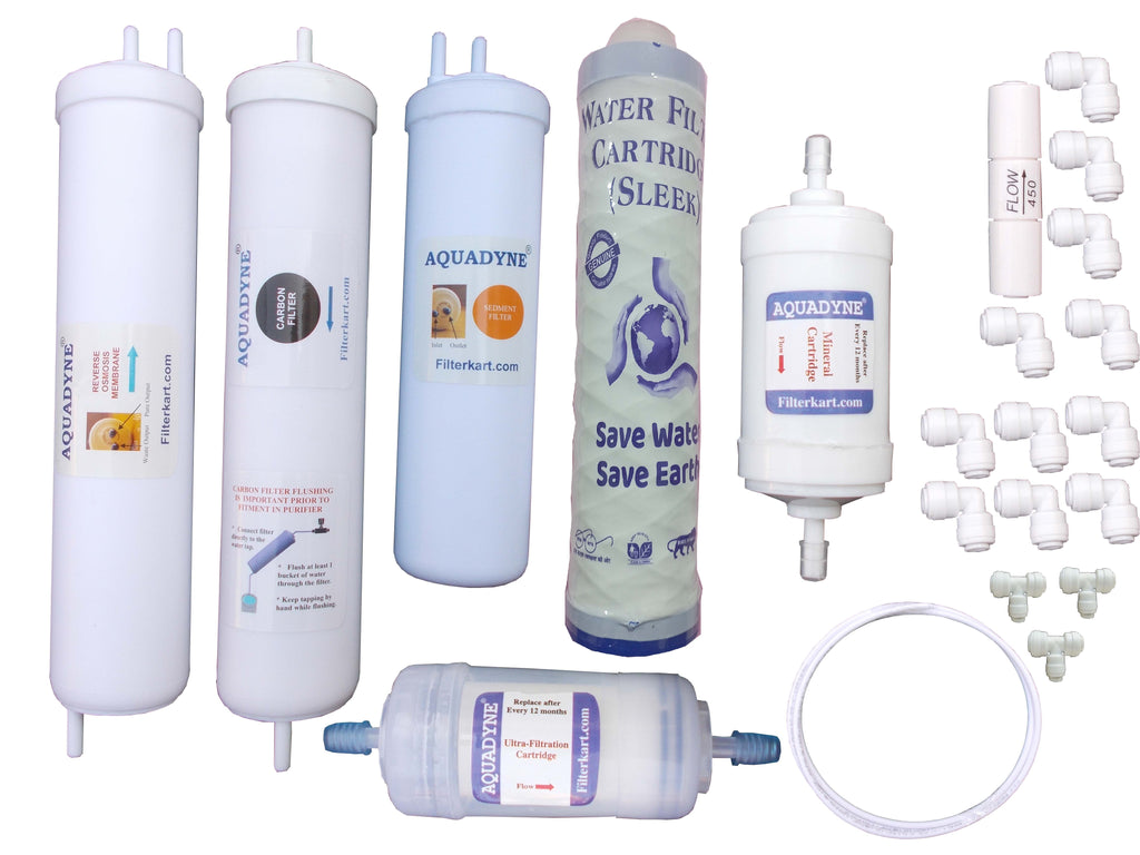 Aquadyne's RO Service Kit for Livpure Glitz RO + UF + TDS with Installation guide 1- Piece, White