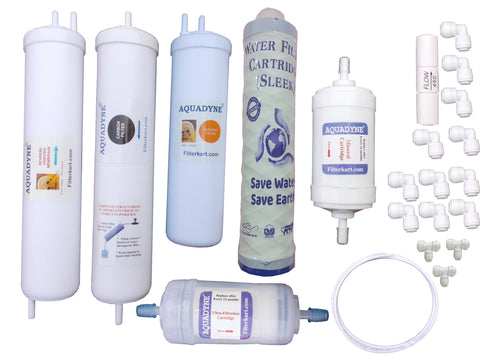 Aquadyne's RO Service Kit for Livpure Glitz RO + UF + TDS with Installation guide 1- Piece, White
