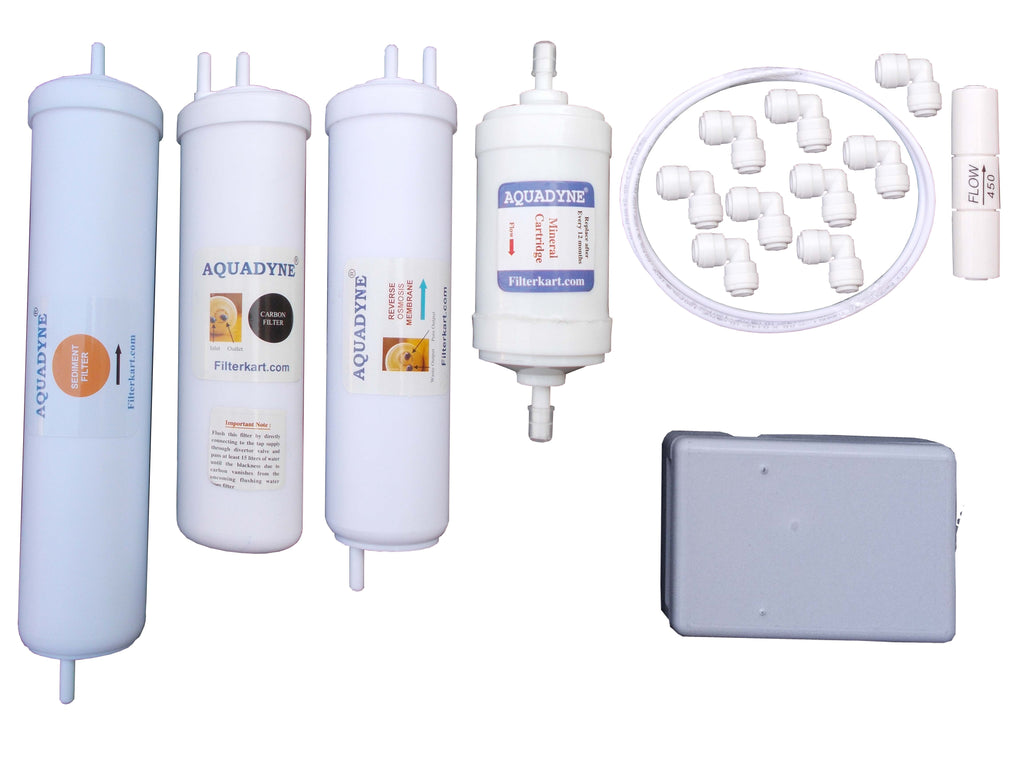 Aquadyne Compatible RO Service Kit for Aquaguard Superb RO (Chip Model), Superb RO + SS & Royale RO + SS | Complete Filter Replacement Set with Video & Tele Installation Support | 1-Set, White