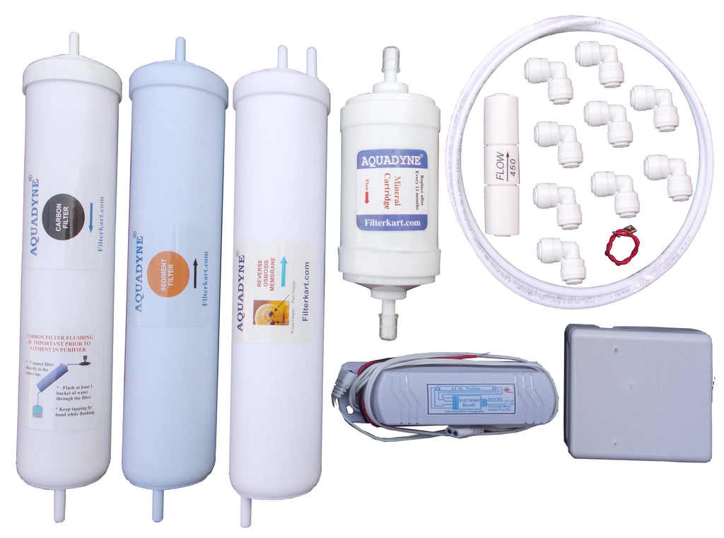 Aquadyne Compatible RO Service Kit for Aquaguard Crystal Nxt RO+UV+MTDS Water Purifier – Complete Filter Replacement & Maintenance Kit