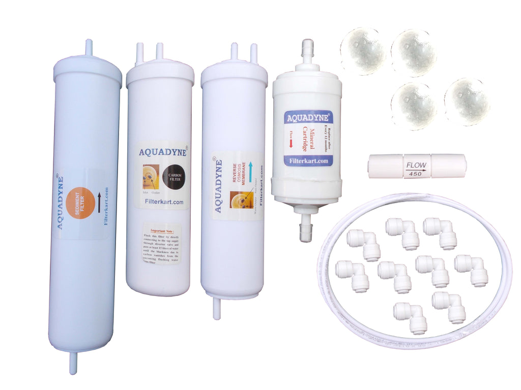 Aquadyne's compatible RO Service Kit for Aquaguard Magna HD RO with Installation guide and Youtube video installation support, 1- Piece, White