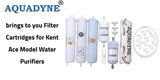 Aquadyne RO Service Kit for Kent Ace – Complete Filter Replacement Set with Installation Guide (1-Set, White)