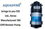 CSE Korea 100 GPD Electrical Booster Pump | Compatible with Aquaguard, Livpure, Havells, Kent & LG RO Water Purifiers