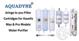 Aquadyne RO Service Kit for Havells Max, Pro, Fab & Aquas Water Purifiers | Filter Replacement Set with Installation Guide & Video Support (White)