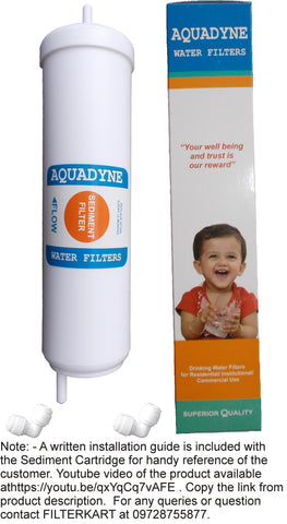 Aquadyne Inline Sediment Filter Quickfit type for Service of Aquagrand/Aquafresh RO Systems