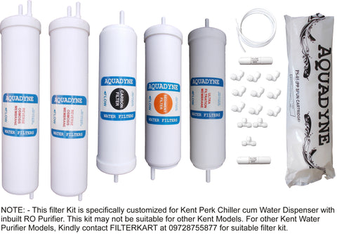 Aquadyne's RO Service Kit for Kent Perk with Installation guide, 1- Piece, White