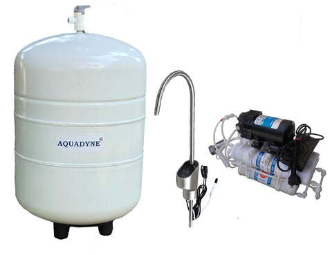 Aquadyne RO Water Purifier (Under Sink, 30-40LPH) with 20 litre Storage and Sleek TDS display Tap