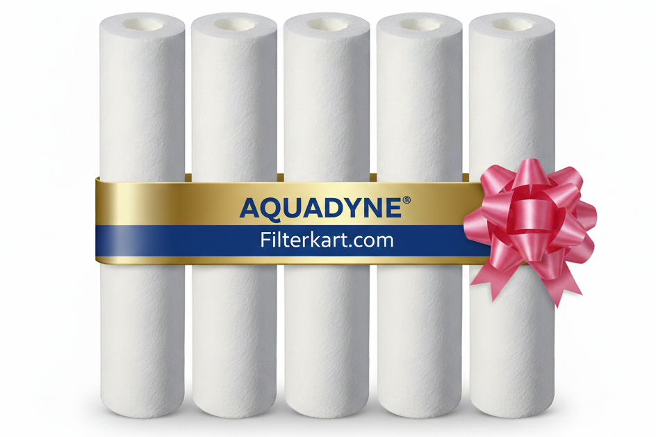 Aquadyne Spun Filter Diamond Series, 10 Inches, 1 Micron, HD 145 gms - 5 Pieces