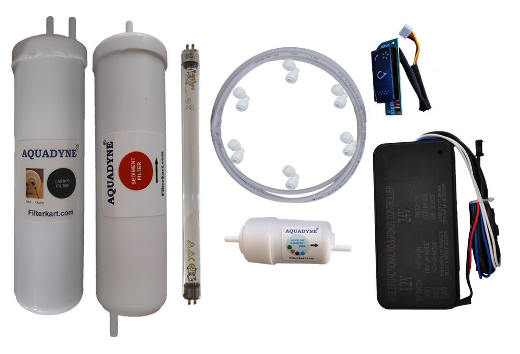 Aquadyne Compatible RO Service Kit for Aquaguard Magna Nxt HD UV Water Purifier (2018–2022) | Complete Filter Replacement Set (With/Without One-Time PCB Bypass Controller) | DIY Installation Guide