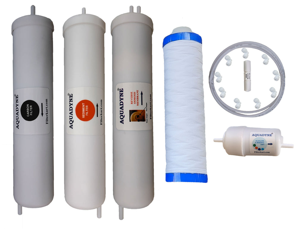 Aquadyne's compatible RO Service Kit for Aquaguard Reviva RO + UV with Installation guide and Youtube video installation support, 1- Piece, White