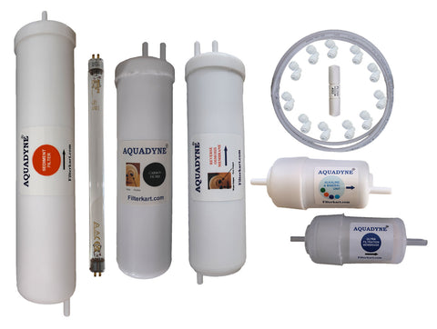 Aquadyne's Compatible RO Service Kit for Aquaguard Superb RO + UV + UF + TDS with Installation guide and Youtube video installation support, 1- Piece, White