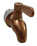 Copper Finish Water Tap with 10 mm Male Thread & Fixing Nut | Heavy-Duty Bib Cock for Water Dispenser, Water Purifier & Storage Vessel | Leak-Proof Lever Handle Faucet