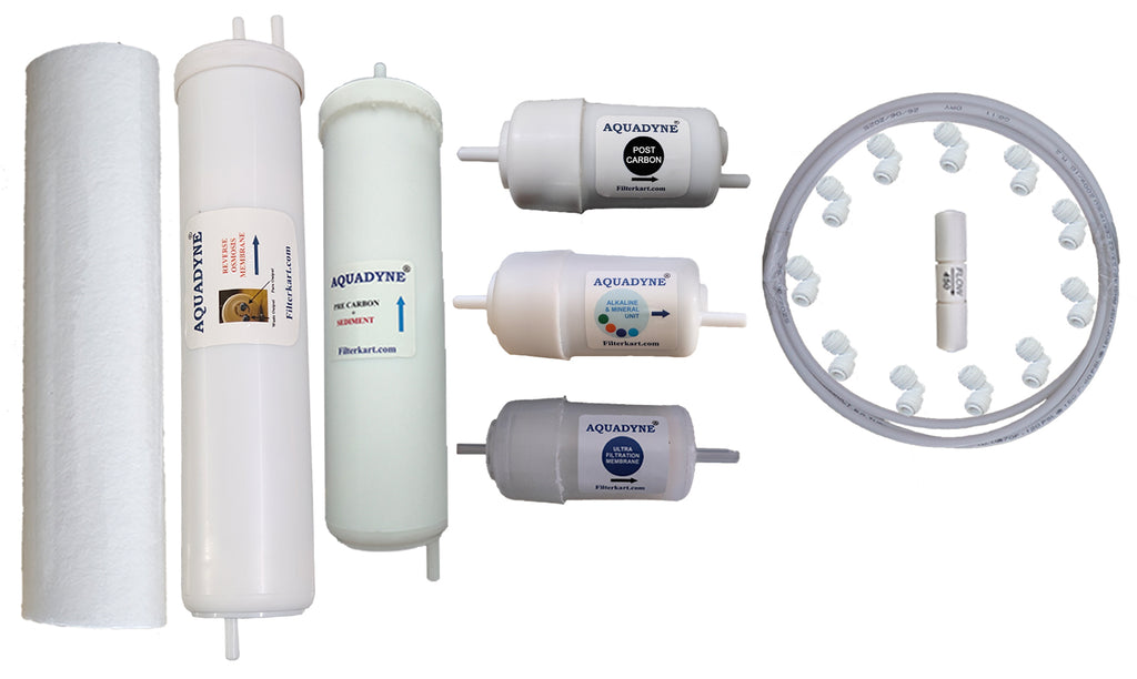 Aquadyne's Compatible Filter Service Kit for Kinsco Aqua Punch Pro RO+UV+UF+Alkaline+Copper Water Purifier