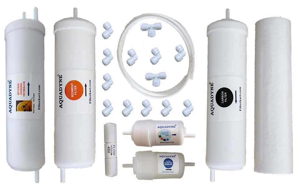 Aquadyne's RO Service Kit for Kent Pearl with Installation guide and Youtube video installation support, 1- Piece, White