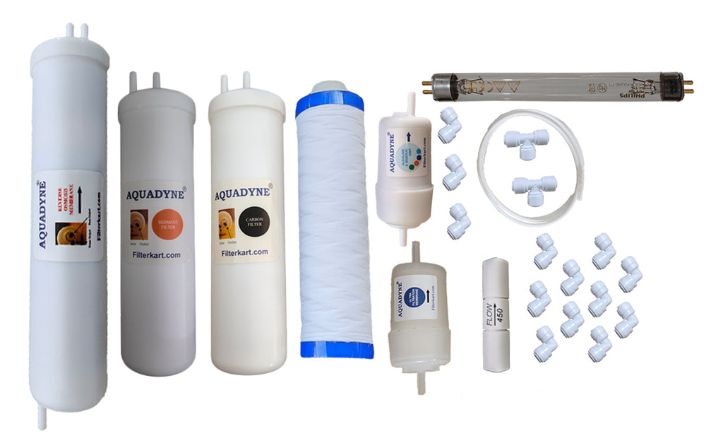 Aquadyne's RO Service Kit for Livpure Envy Plus RO UV UF TDS with Installation guide and Youtube video installation support, 1- Piece, White
