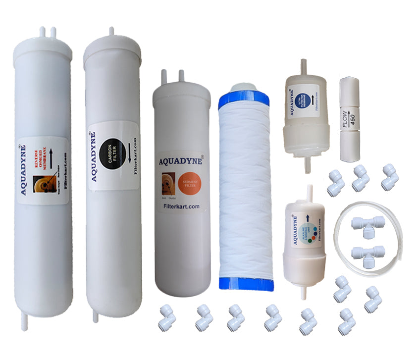 Aquadyne's RO Service Kit for Livpure Glitz RO + UF + TDS with Installation guide 1- Piece, White