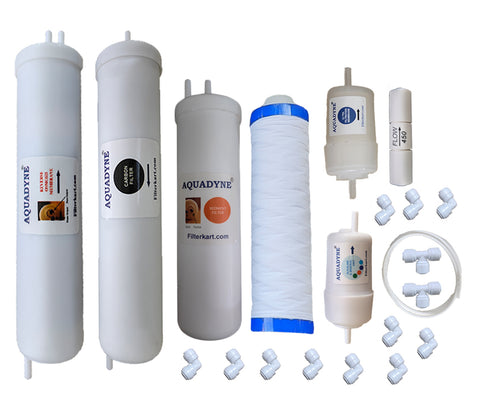 Aquadyne's RO Service Kit for Livpure Envy RO + UF + TDS with Installation guide and Youtube video installation support, 1- Piece, White