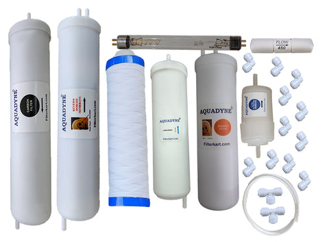 Aquadyne's RO Service Kit for Livpure Touch 2000+ RO+UV+UF with Installation guide and Youtube video installation support, 1- Piece, White