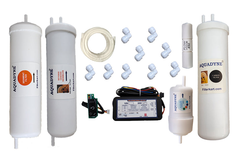 Aquadyne Compatible RO Service Kit for Aquaguard Magna Nxt HD RO Water Purifier (2018–2022) | Complete Filter Replacement Set (With/Without One-Time PCB Bypass Controller) | DIY Installation Video & Support