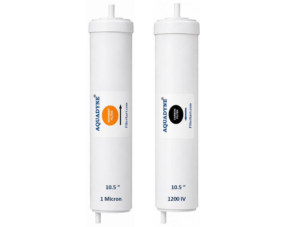 Aquadyne 10.5 Inches Sediment & Carbon Filters for Half Yearly Service of Aquaguard, Livpure