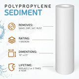 Aquadyne Spun Filter Platinum Series, 10 Inches, 5 Micron - 5 Pieces