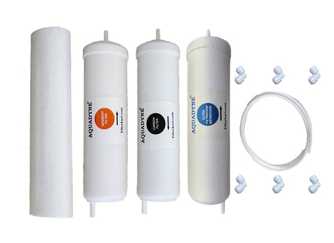 Aquadyne Compatible Filter Service Kit for Kent Ultra UV UF Water Purifier (With Storage) | Complete Filter Replacement Set with Carbon, Sediment, UF Membrane & Pre-Filter | Easy DIY Installation Guide & YouTube Support | 1 Set (White)