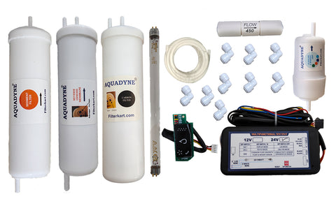 Aquadyne Compatible RO Service Kit for Aquaguard Magna Nxt HD RO+UV+MTDS Water Purifier (2018–2022) | Complete Filter Replacement Set (With/Without One-Time PCB Bypass Controller) | DIY Video Installation