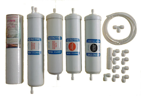 Aquadyne's RO Service Filter Kit for Kent Ros (Contains UF Membrane, RO Pipe & Flow Restrictor)