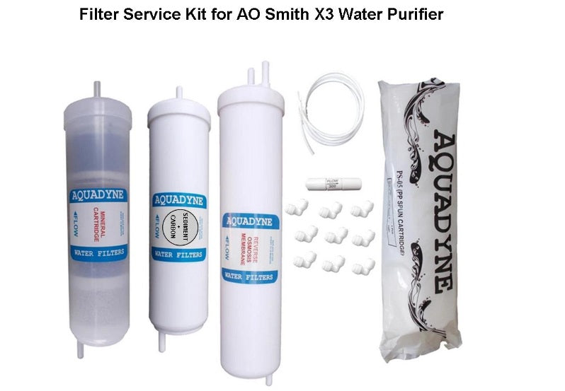 Aquadyne's RO Filter Service Kit for AO Smith X3 Water Purifiers