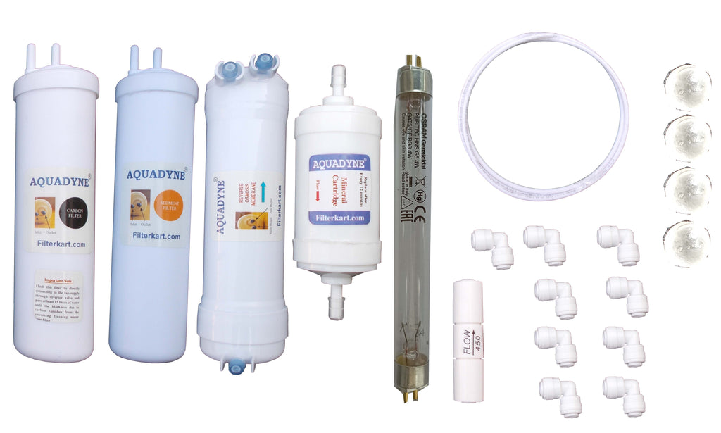 Aquadyne's compatible RO Service Kit for Aquasure Maxima RO + UV + LTDS Water Purifier