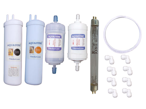 Aquadyne's Compatible RO Service Filter Kit for Aquaguard Aquasure Nano UV + UF/Aquasure Prime UV+UF