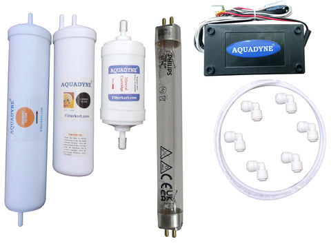 Aquadyne's compatible RO Service Kit for Aquaguard Magna Nxt Hd UV Water Purifier (For year 2018 to 2022 models) with video guided installation support