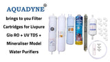 Aquadyne's RO Service Kit for Livpure GLO RO+UV + Mineralizer with Installation guide and Youtube video installation support, 1- Set, White