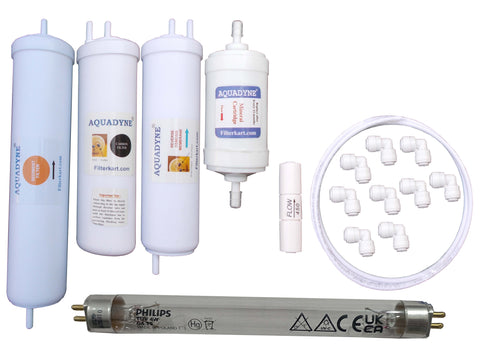 Aquadyne's compatible RO Service Kit for Aquaguard Reviva NXT RO + UV + MTDS with Installation video guidance and telesupport