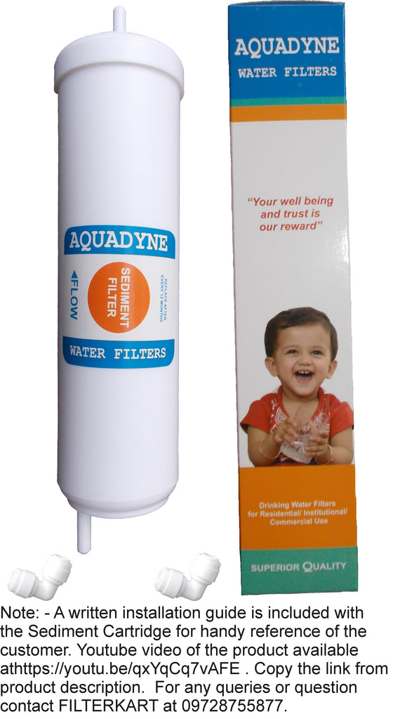 Aquadyne Inline Sediment Filter Quickfit type for Service of Aquagrand/Aquafresh RO Systems